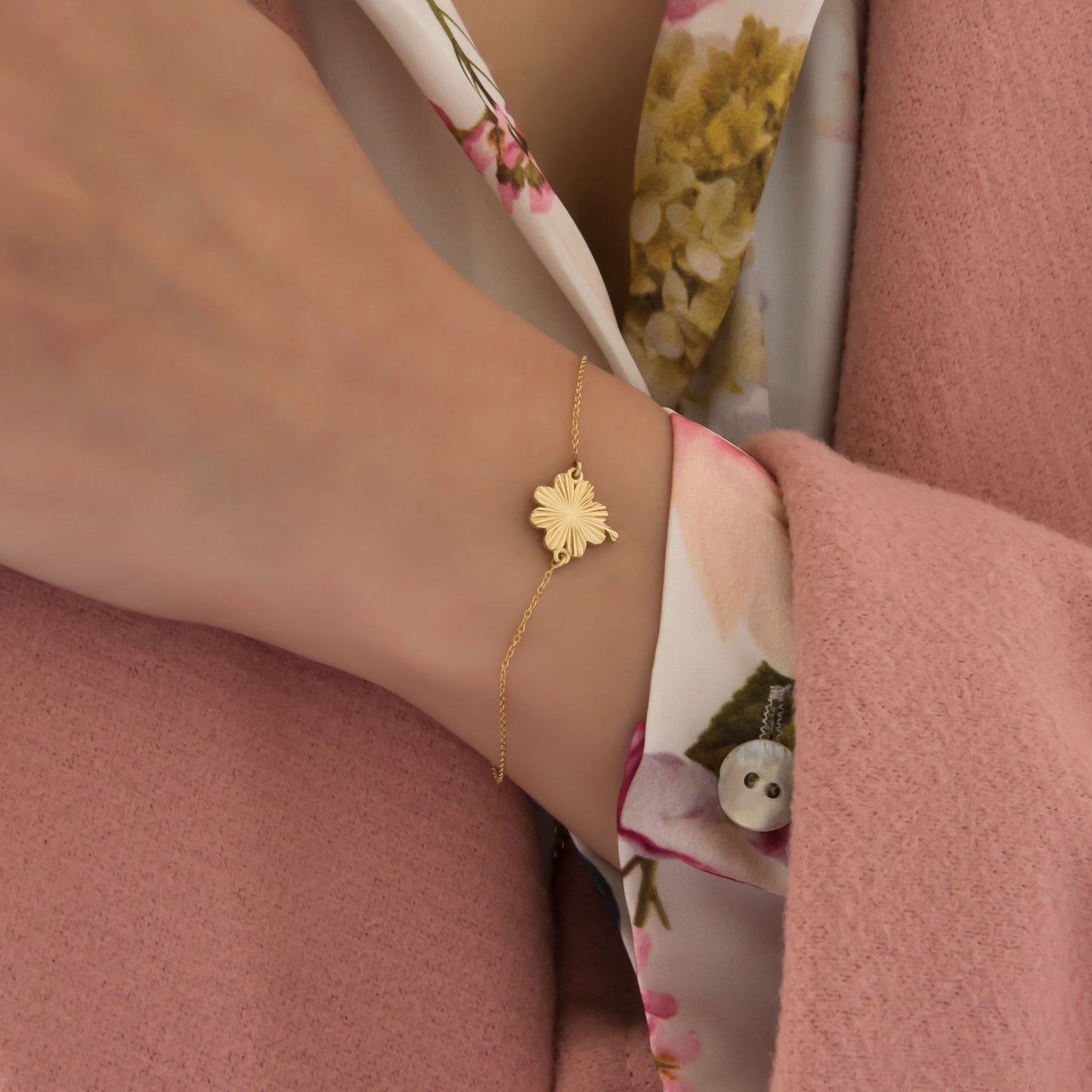 Four-Leaf Clover Sunburst Bracelet
