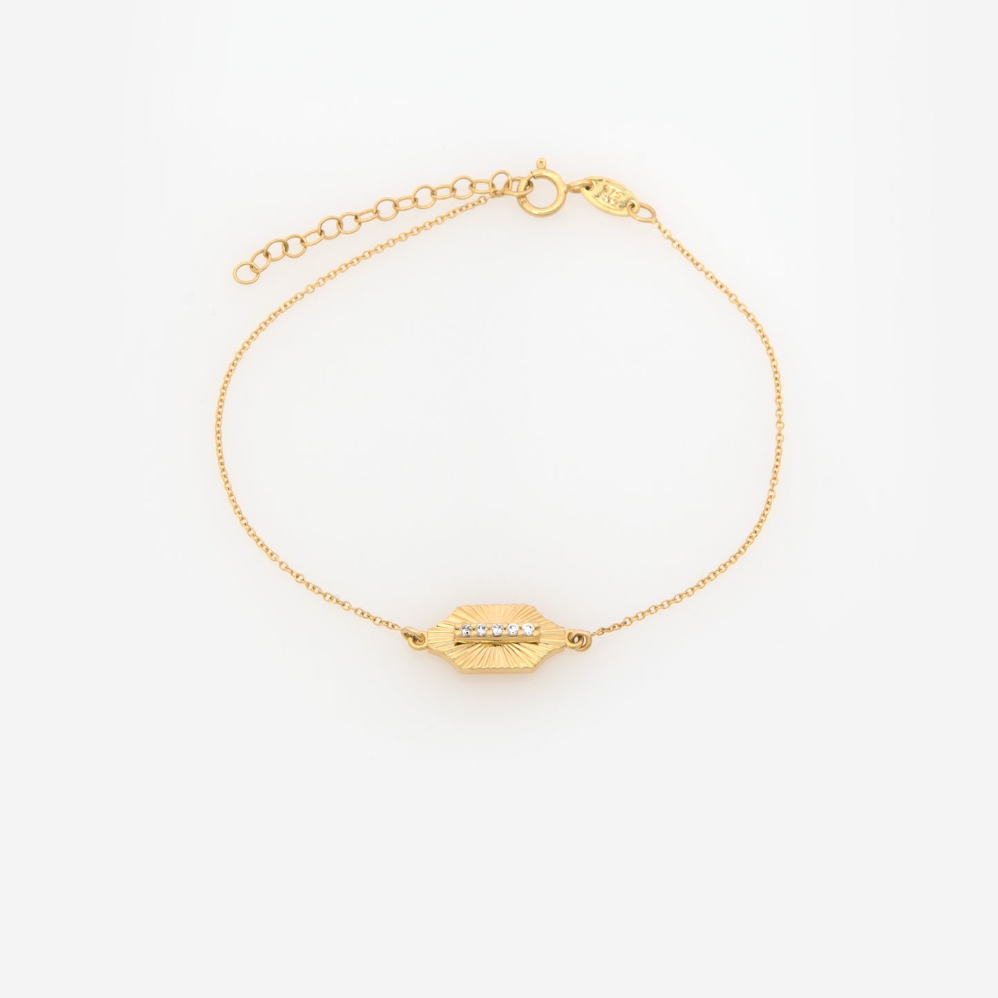 Sunburst Diamond Chain Bracelet