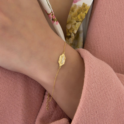 Sunburst Diamond Chain Bracelet