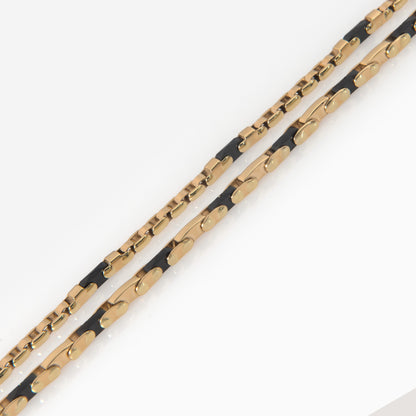 14K Solid Gold Black Onyx Link Bracelet – Heavyweight Unisex Luxury Bracelet