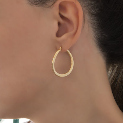 Wavy Round Hoop Earrings