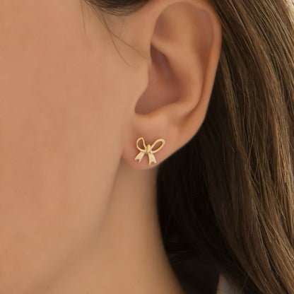Elegant Bow Stud Earrings