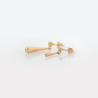 Dainty Teardrop Gold Dangle Earrings