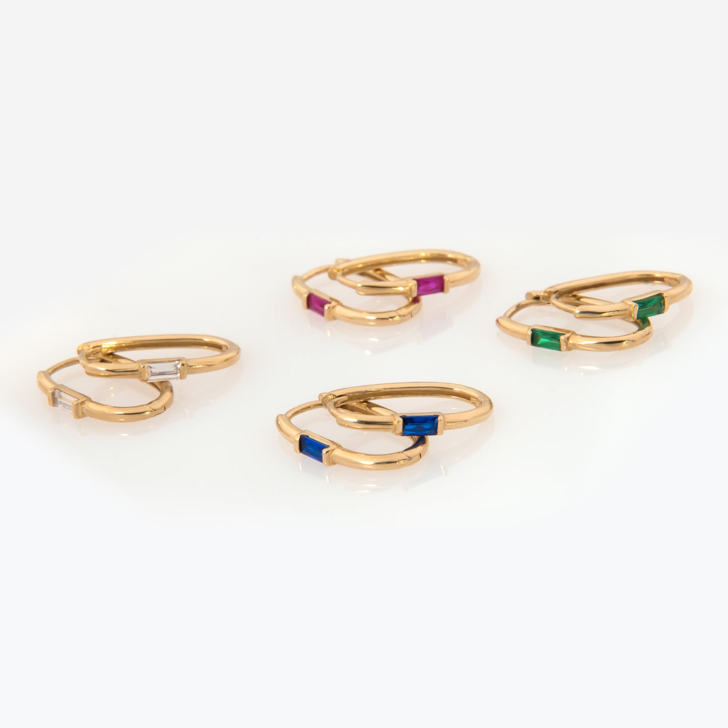 Baguette Paperclip Earrings