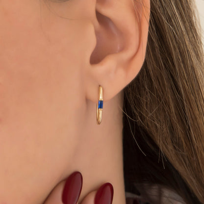 Baguette Paperclip Earrings