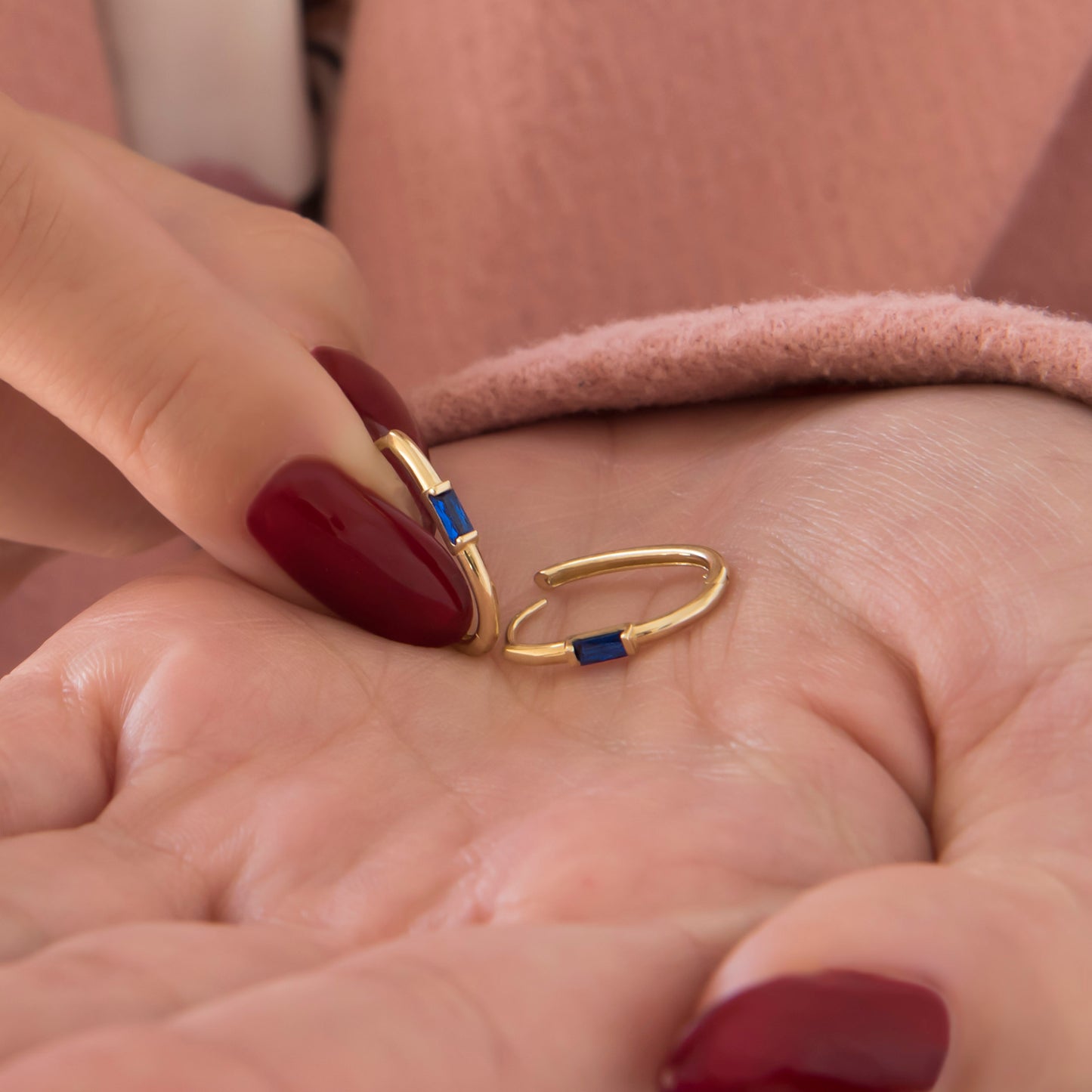 Baguette Paperclip Earrings