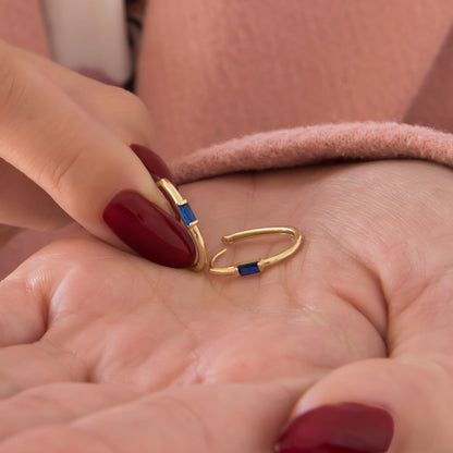 Baguette Paperclip Earrings
