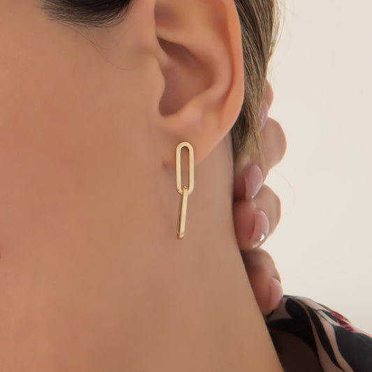 Paperclip Drop Earrings