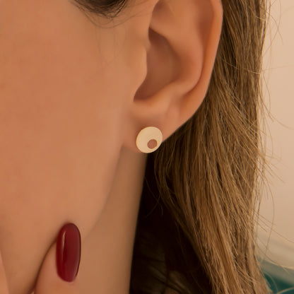 Round Stud Earrings