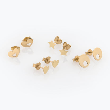 Dainty Heart Stud Earrings
