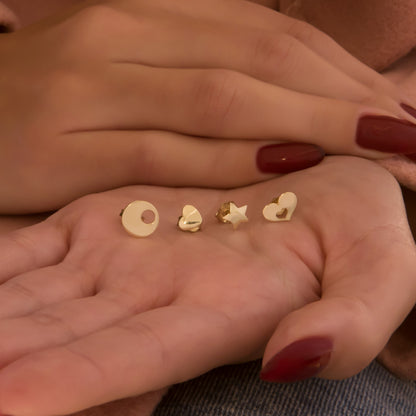 Dainty Heart Stud Earrings