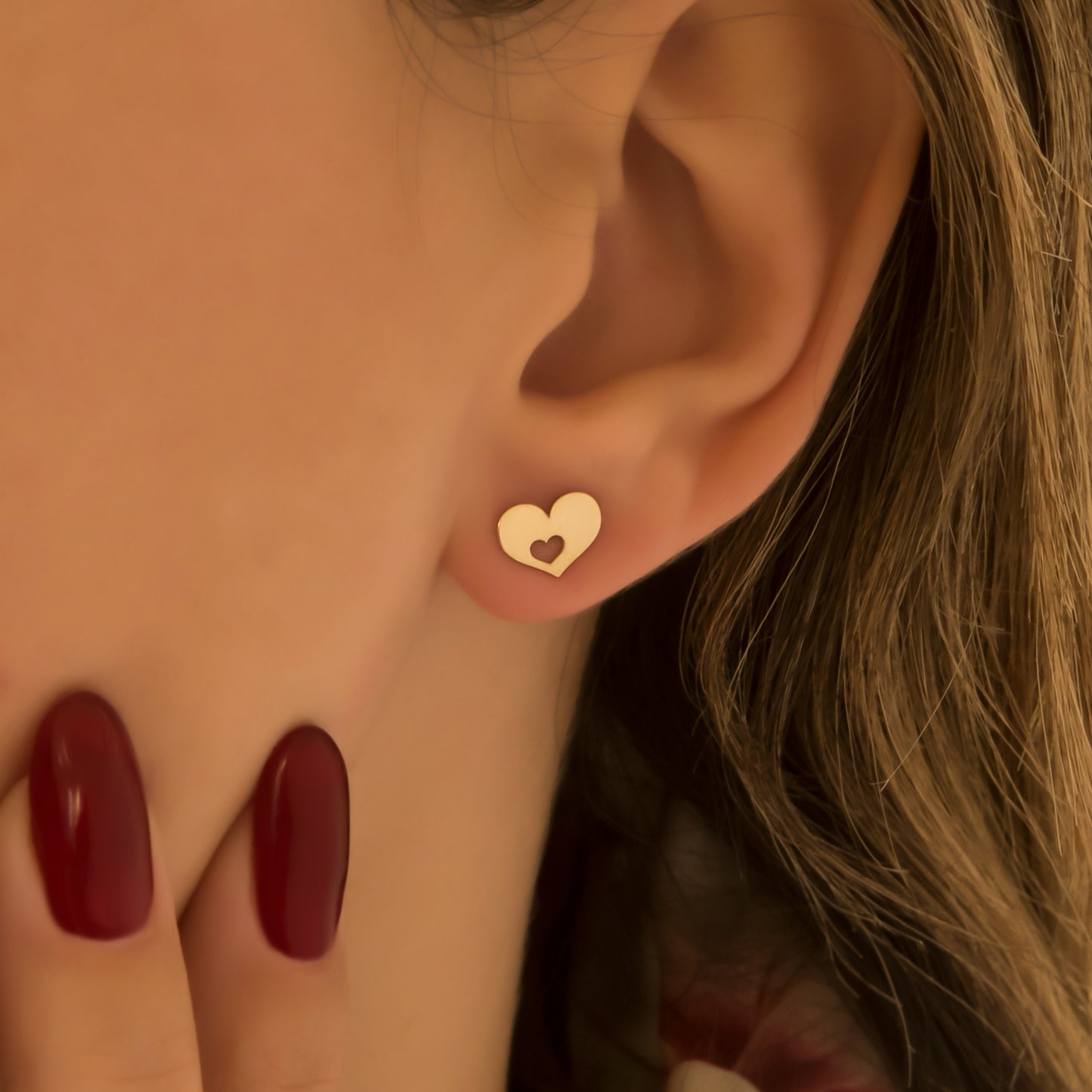 Heart Stud Earrings