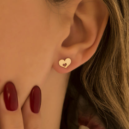 Heart Stud Earrings