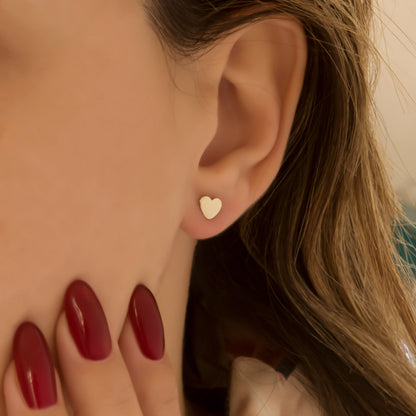 Dainty Heart Stud Earrings
