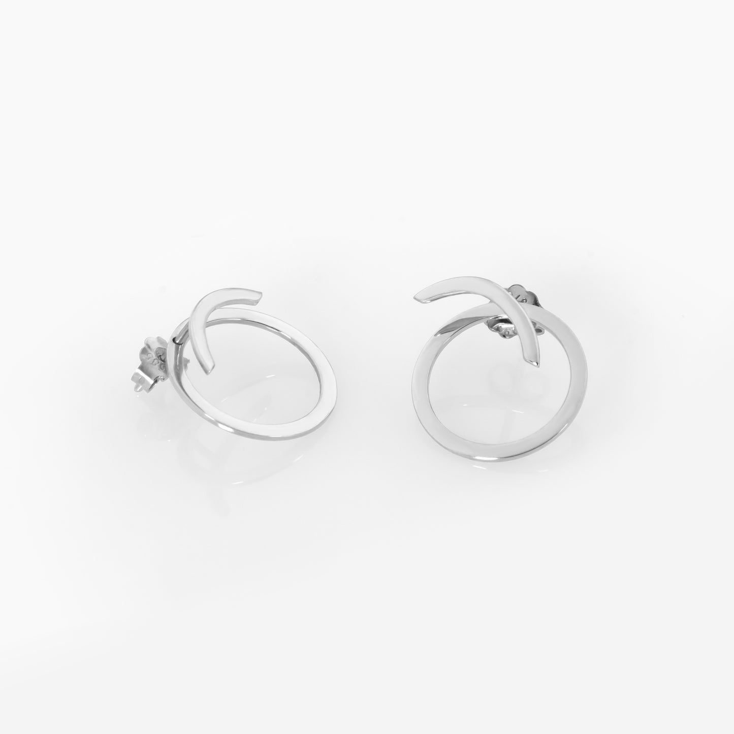 Gold Circle Ear Jacket Studs