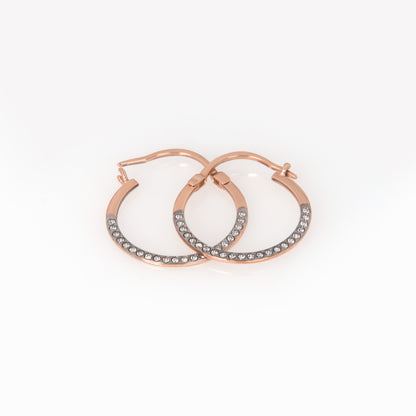 Solid Gold CZ Hoop Earrings – Minimalist Everyday Huggie Hoops