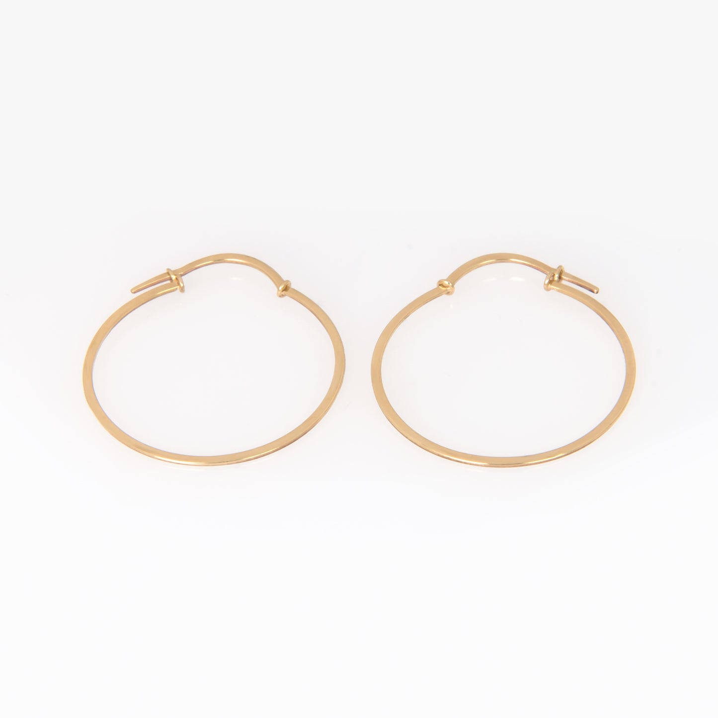 Solid Gold Hoop Earrings – Classic Minimalist Everyday Hoops