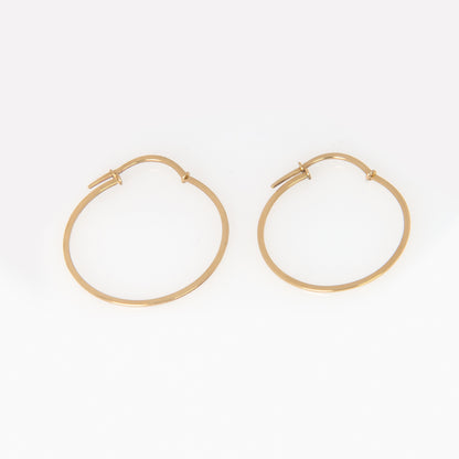 Solid Gold Hoop Earrings – Classic Minimalist Everyday Hoops