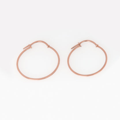 Solid Gold Hoop Earrings – Classic Minimalist Everyday Hoops