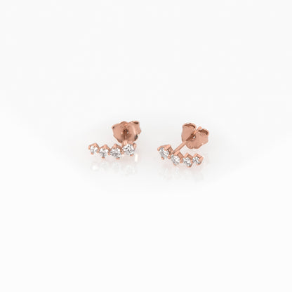 14K Gold Diamond Climber Earrings – Curved Lab-Grown Diamond Ear Crawlers