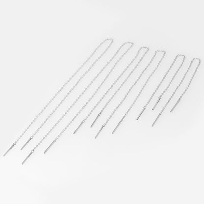 Threader Chain Earrings with Bars