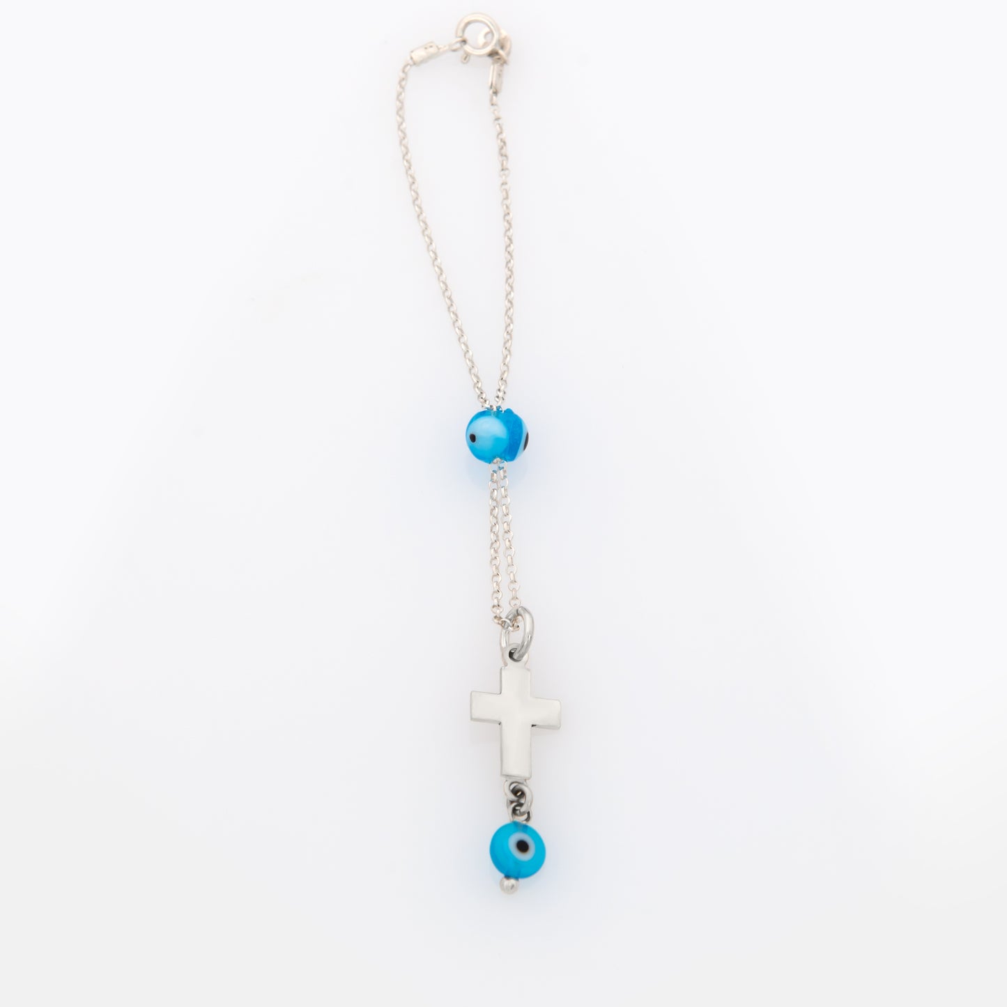 Sterling Silver Cross Lucky Car Charm