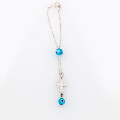 Evil Eye Cross Rearview Car Charm