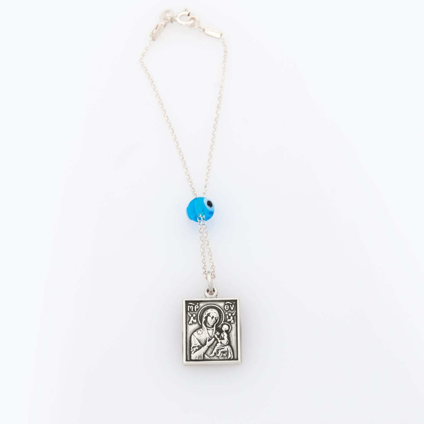 Sterling Silver Holy Mary Lucky Car Charm