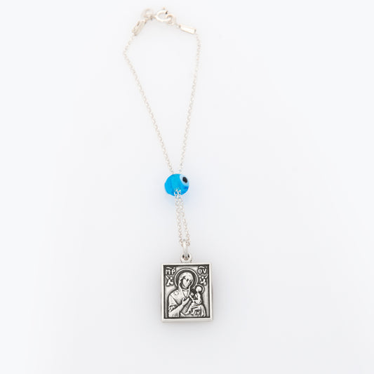 Sterling Silver Holy Mary Lucky Car Charm