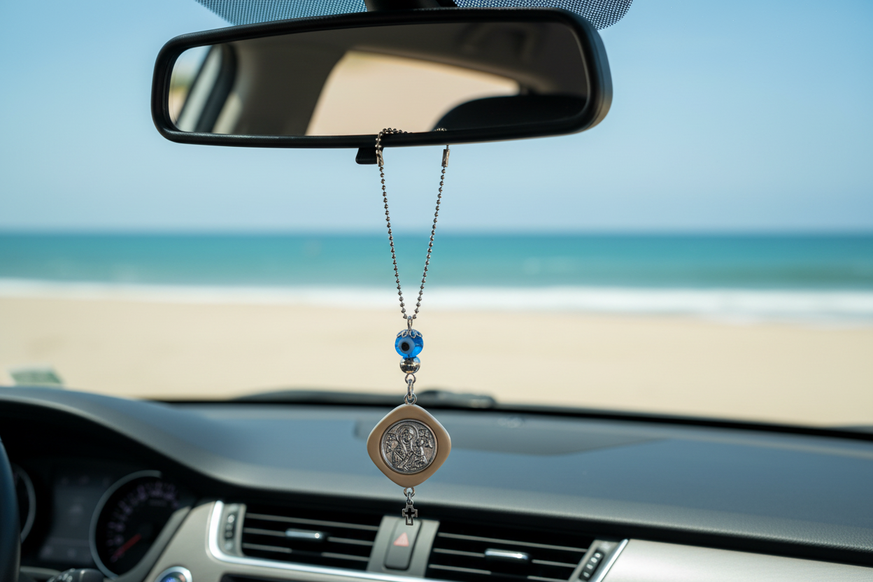 Saint Christopher Rearview Car Mirror Charm