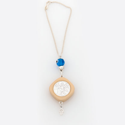 Sterling Silver Saint Christopher Lucky Car Charm