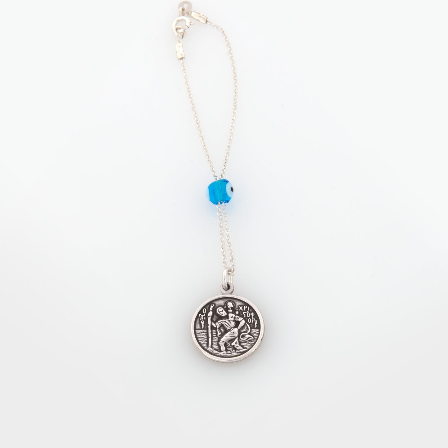 Round Holy Mary Rearview Car Mirror Charm