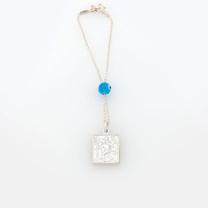 Square Holy Mary Protection Car Mirror Charm
