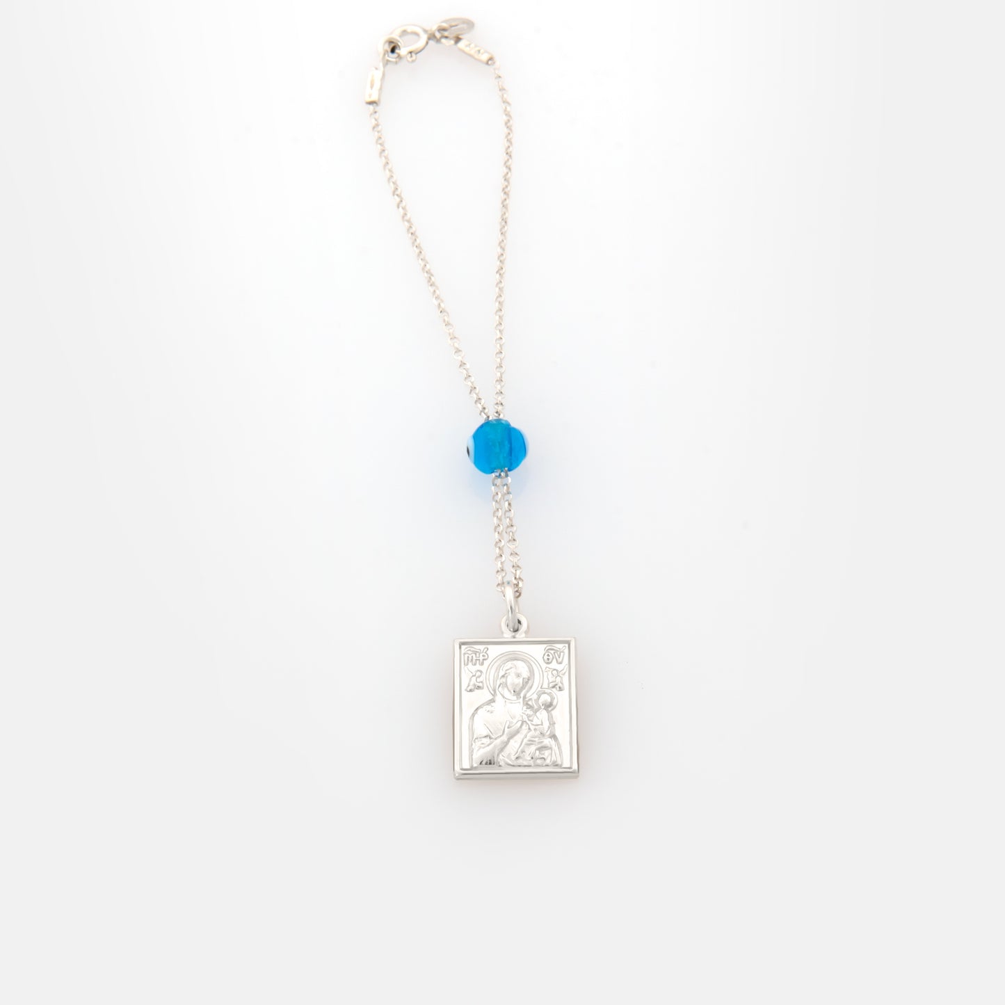 Square Holy Mary Protection Car Mirror Charm