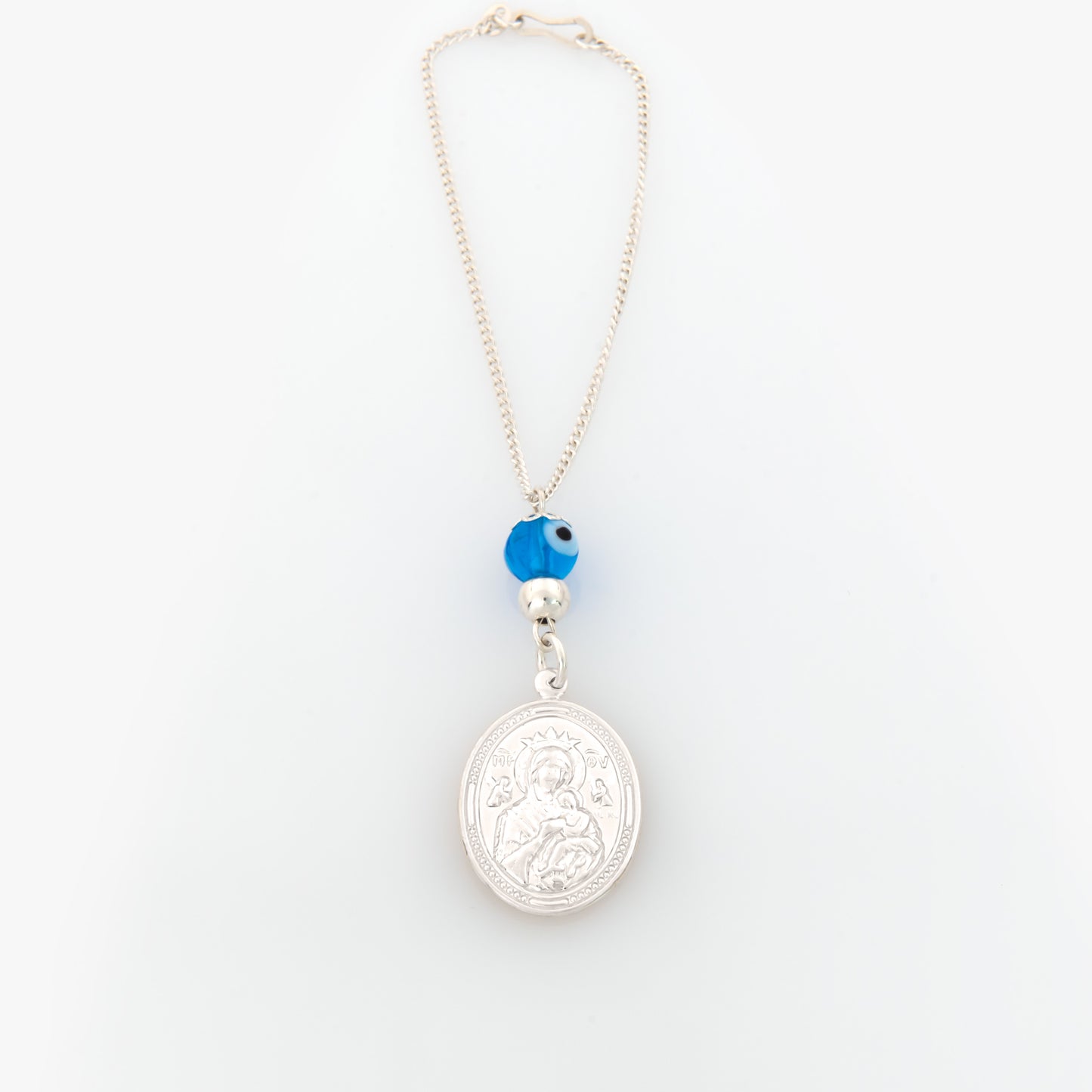 Oval Holy Mary Protection Car Mirror Charm