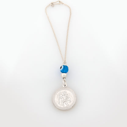 Holy Mary Round Car Mirror Charm