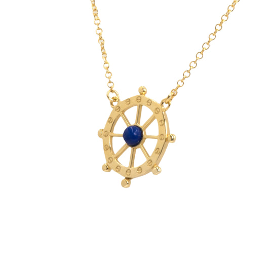 Pirate Ship Steering Wheel Necklace