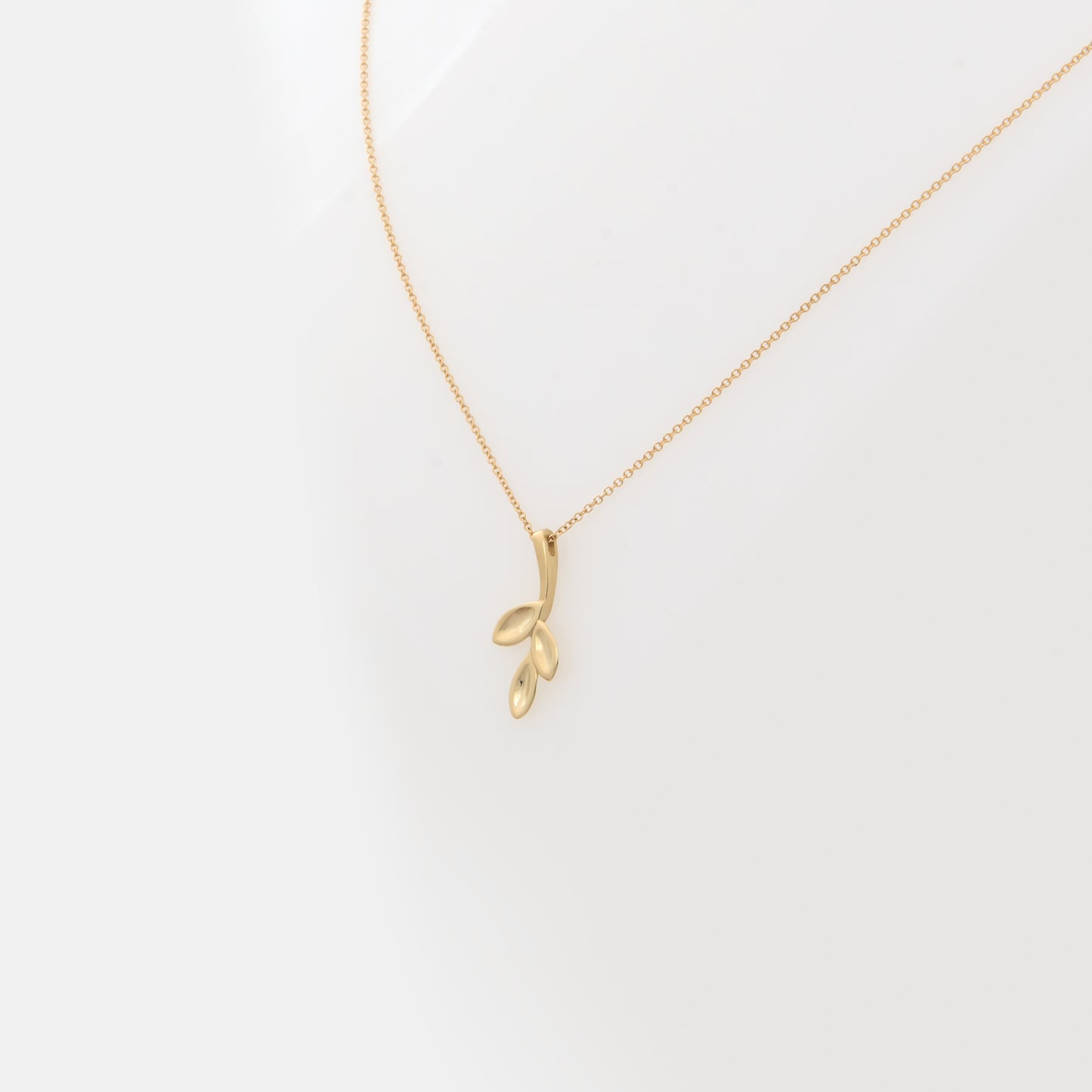 Olive Leaf Gold Necklace