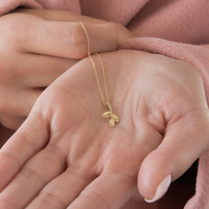 Olive Leaf Gold Necklace