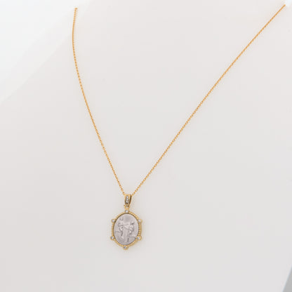 Two Tone Horoscope Charm Zodiac Necklace