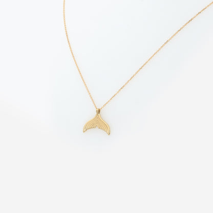 Gold Whale Tail Necklace