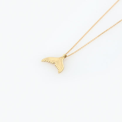 Gold Whale Tail Necklace