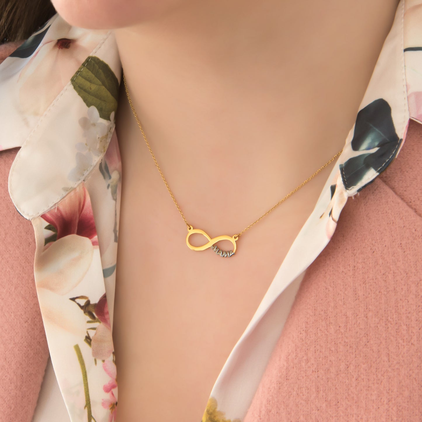 Silver Infinity Mama Necklace