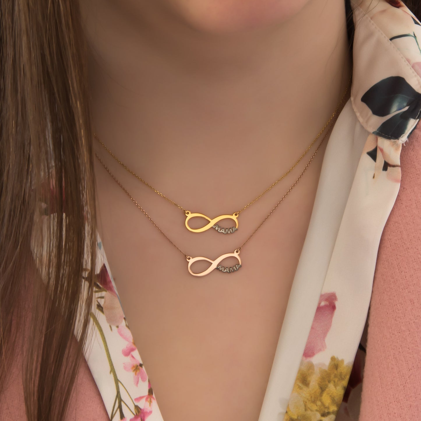 Silver Infinity Mama Necklace