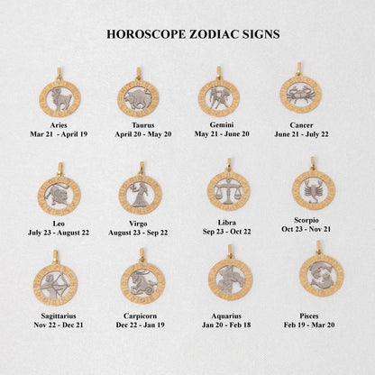Zodiac Gold Pendant