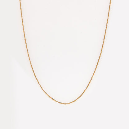 Solid Gold Cable Chain Necklace