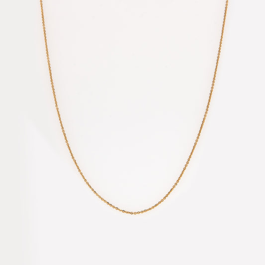 Solid Gold Cable Chain Necklace