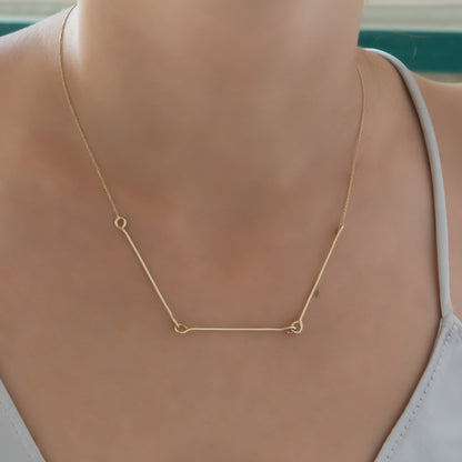 Celestial Gold Bar Necklace