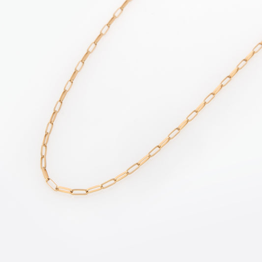 Delicate Gold Paperclip Necklace
