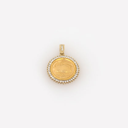 Round Parthenon Gemstone Pendant
